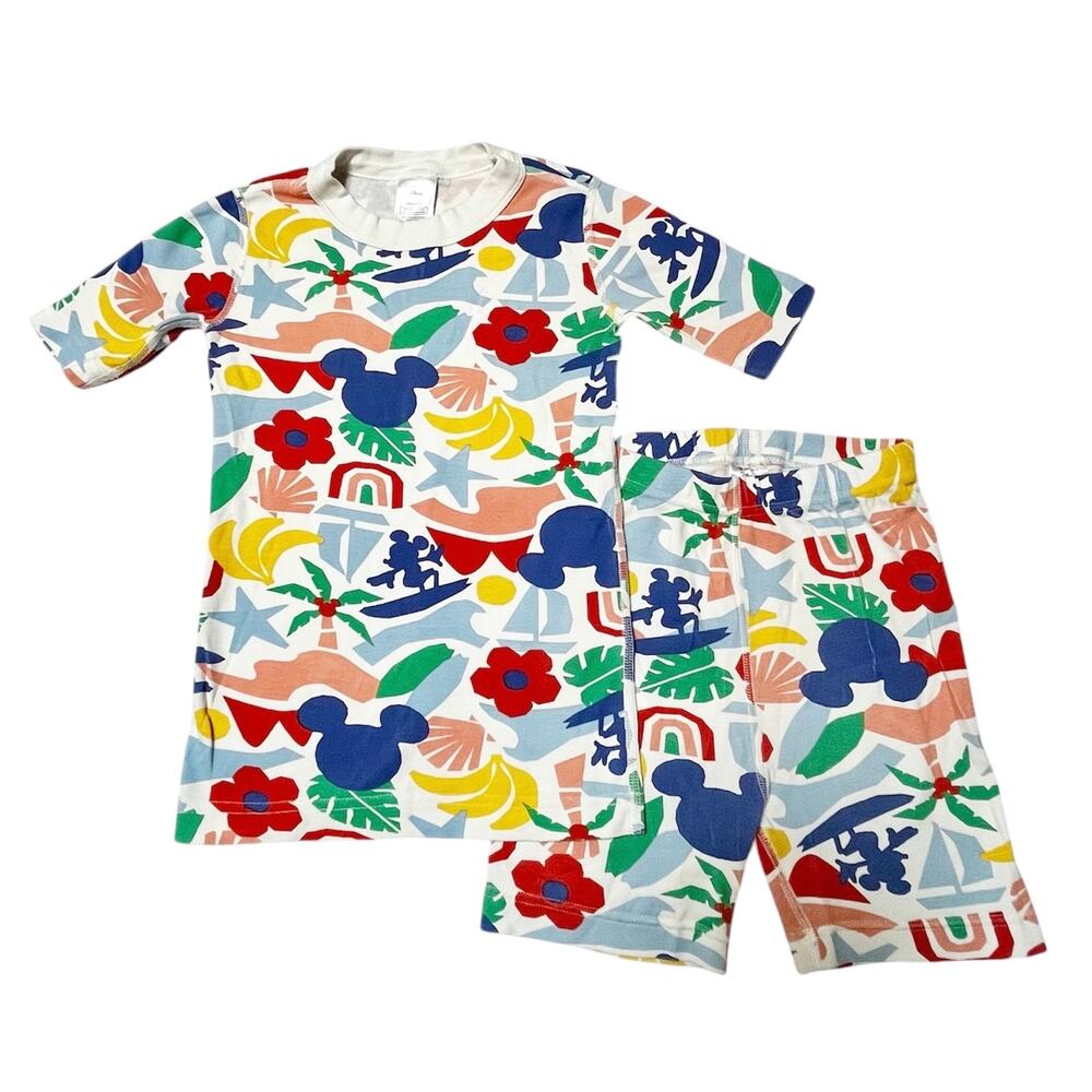 Hanna Andersson Disney Mickey Tropical Floral PJs Size 8